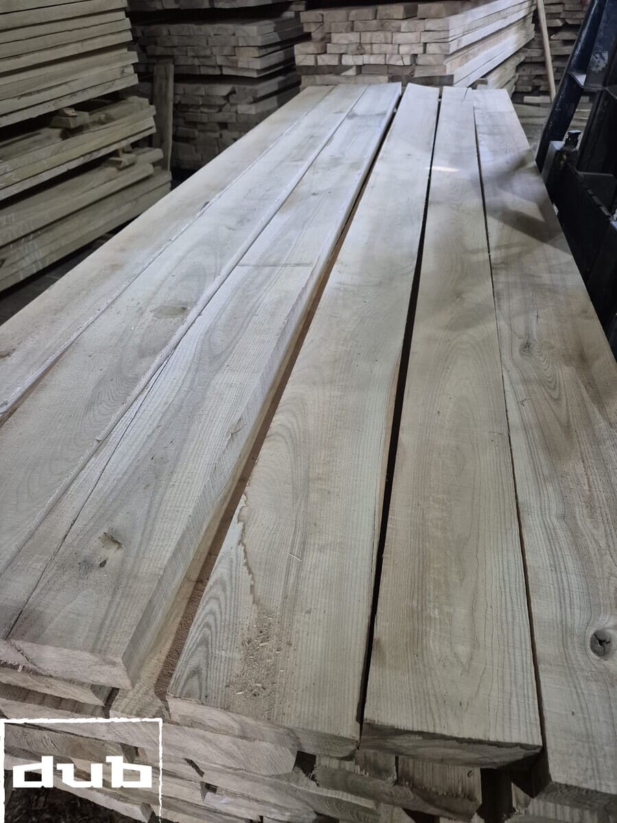 Массив ясеня сухой обрезной 1 сорт 3000х150х50